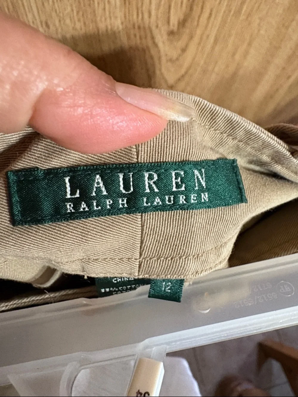 Ralph Lauren Neutral Tan Capris with Green Label